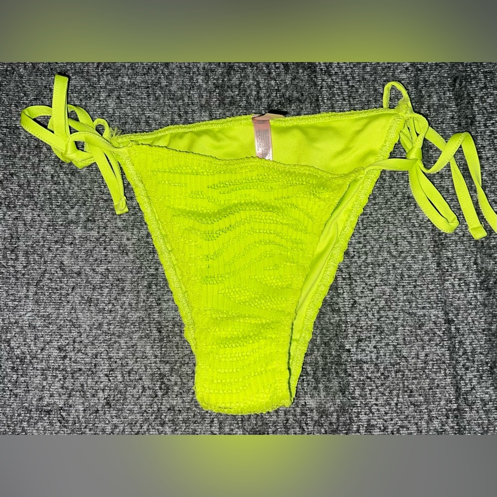 Bozzolo Neon Lime‎ Green Tie-Side Bikini Bottom
